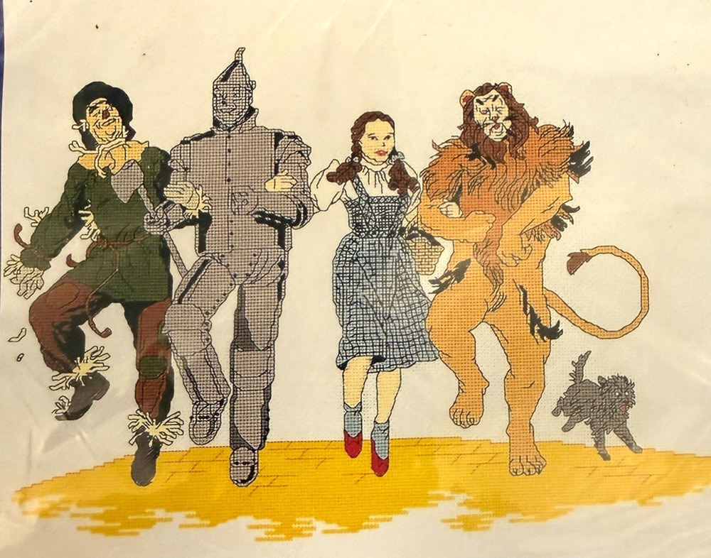 Wizard of Oz Cross Stitch Kit Follow the Yellow Brick Road Vintage NOS Sealed